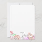 Blume für Aquarellbilder Einladung (Rückseite)