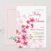 Blume für Aquarellbilder Einladung (Vorne/Hinten)