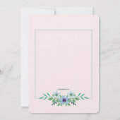 Blume für Aquarellbilder Einladung (Rückseite)