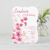 Blume für Aquarellbilder Einladung (Stehend Vorderseite)