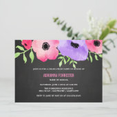 Blume für Aquarellbilder Einladung (Stehend Vorderseite)