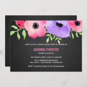 Blume für Aquarellbilder Einladung (Vorne/Hinten)