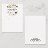 Blume für Aquarellbilder und Spitzenplatine Visitenkarte (Vorne/Hinten)