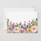 Blume für Aquarellblumen RSVP-Karte RSVP Karte (Rückseite)