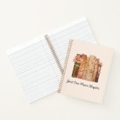 Blume für Aquarellbücher braun, rosa Zitat Notizblock (Innenseite)