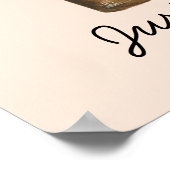 Blume für Aquarellbücher braun, rosa Zitat Poster (Ecke)