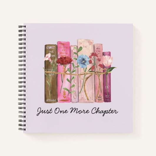 Blume für Aquarellbücher Rosa Zitat für Lila Rezen Notizblock (Vorderseite)