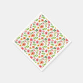 Blume für Aquarellfarben, blau, rosa, Muster-69677 Serviette (Ecke)