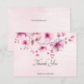 Blume für Aquarellfarben Dankeschön Karte (Vorne/Hinten)