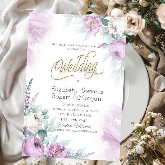 Blume für Aquarellfarben Einladung