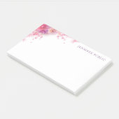 Blume für Aquarellfarben Elegante Blumenvorlage fü Post-it Klebezettel (angewinkelt)