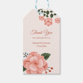 Blume für Aquarellfarben Geschenkanhänger