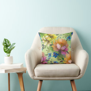 Blume für Aquarellfarben - nahtloses Muster 3 Kissen