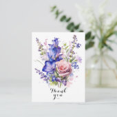 Blume für Aquarellfarben Postkarte (Stehend Vorderseite)