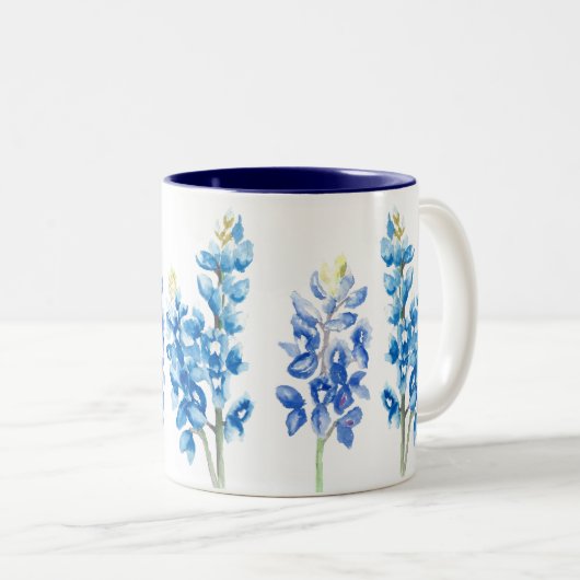 Blume für Aquarellfarben Zweifarbige Tasse (VorderseiteRechts)