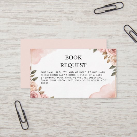 Blume für Aquarellgarten Buchungsanfrage Visitenkarte (Vorderseite/Rückseite Beispiel)