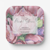 Blume für Aquarellmuster - Brautparty Pappteller (Vorderseite)