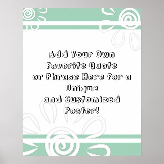 Blume für benutzerdefinierte Angebotsstreifen leic Poster (Vorne)