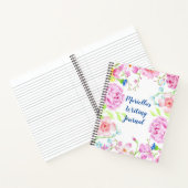 Blume für benutzerdefinierte Aquarellbilder Notizblock (Innenseite)