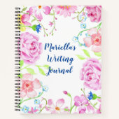 Blume für benutzerdefinierte Aquarellbilder Notizblock (Vorderseite)