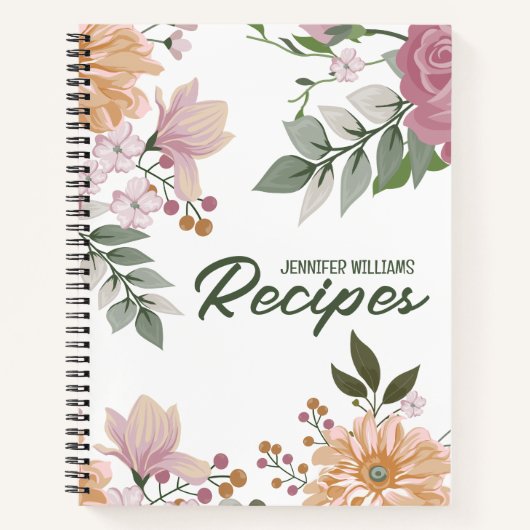 Blume für benutzerdefinierte Wasserfarben Notizblock (Vorderseite)