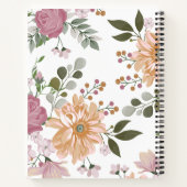 Blume für benutzerdefinierte Wasserfarben Notizblock (Rückseite)