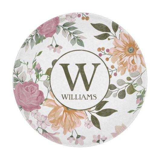 Blume für benutzerdefinierte Wasserfarben Schneidebrett (Vorderseite)