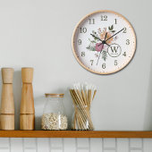 Blume für benutzerdefinierte Wasserfarben Uhr