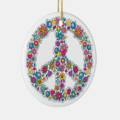 Blume für benutzerdefinierten Text Keramik Ornament (Rechts)