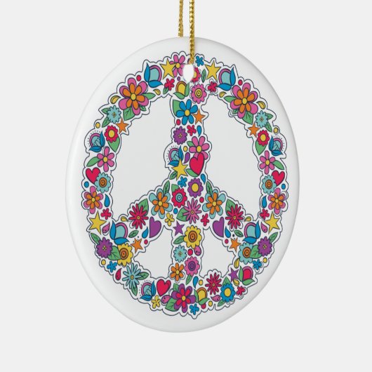 Blume für benutzerdefinierten Text Keramik Ornament (Rechts)