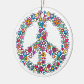 Blume für benutzerdefinierten Text Keramik Ornament (Links)