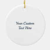 Blume für benutzerdefinierten Text Keramik Ornament (Hinten)