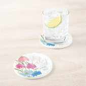 Blume für blaue Frühlingswasser Getränkeuntersetzer (Seite)