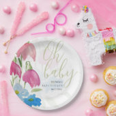 Blume für blaue Frühlingswasser Pappteller (Party)