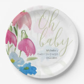 Blume für blaue Frühlingswasser Pappteller (Vorderseite)