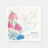 Blume für blaue Frühlingswasser Serviette (Vorderseite)