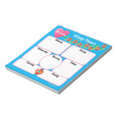 Blume für Blaue Wochen-Planer Notizblock (Rotiert)