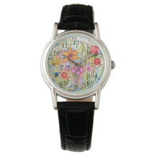 Blume für Blumendesign 12 Armbanduhr