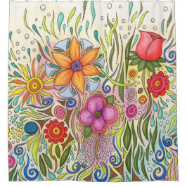 Blume für Blumendesign 12 Duschvorhang