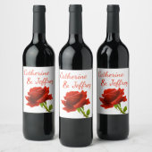 Blume für Blumenkohle Personalisierte Hochzeitsfei Weinetikett (Flaschen)