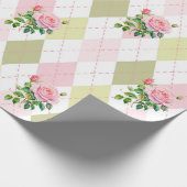 Blume für botanische Rose Geschenkpapier (Ecke)