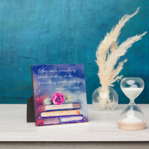 Blume für Bücher und Rosa - Sonderangebot Fotoplatte