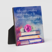 Blume für Bücher und Rosa - Sonderangebot Fotoplatte (Vorderseite)