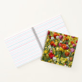 Blume für bunte Tulips und Daffodien Notizblock (Innenseite)