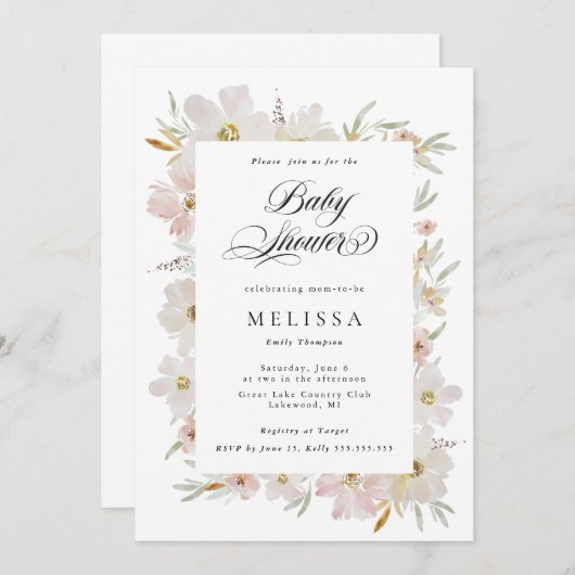 Blume für Creme und Wasserfarben Brautparty (Vorne/Hinten)