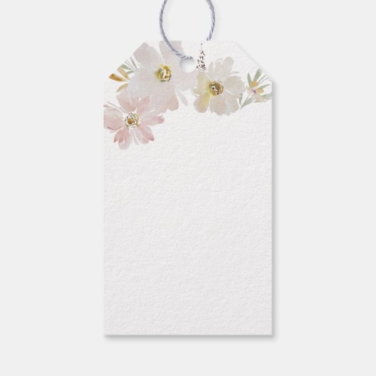 Blume für Creme und Wasserfarben Geschenkanhänger (Rückseite)