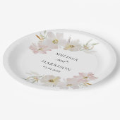 Blume für Creme und Wasserfarben Pappteller (Schrägansicht)