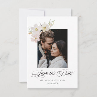 Blume für Creme und Wasserfarben Save the Date