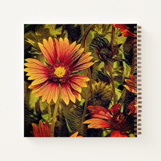 Blume für das Feuerrad Notizblock (Rückseite)