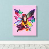 Blume für das Märchensammeln Leinwanddruck (Insitu (Holzboden))